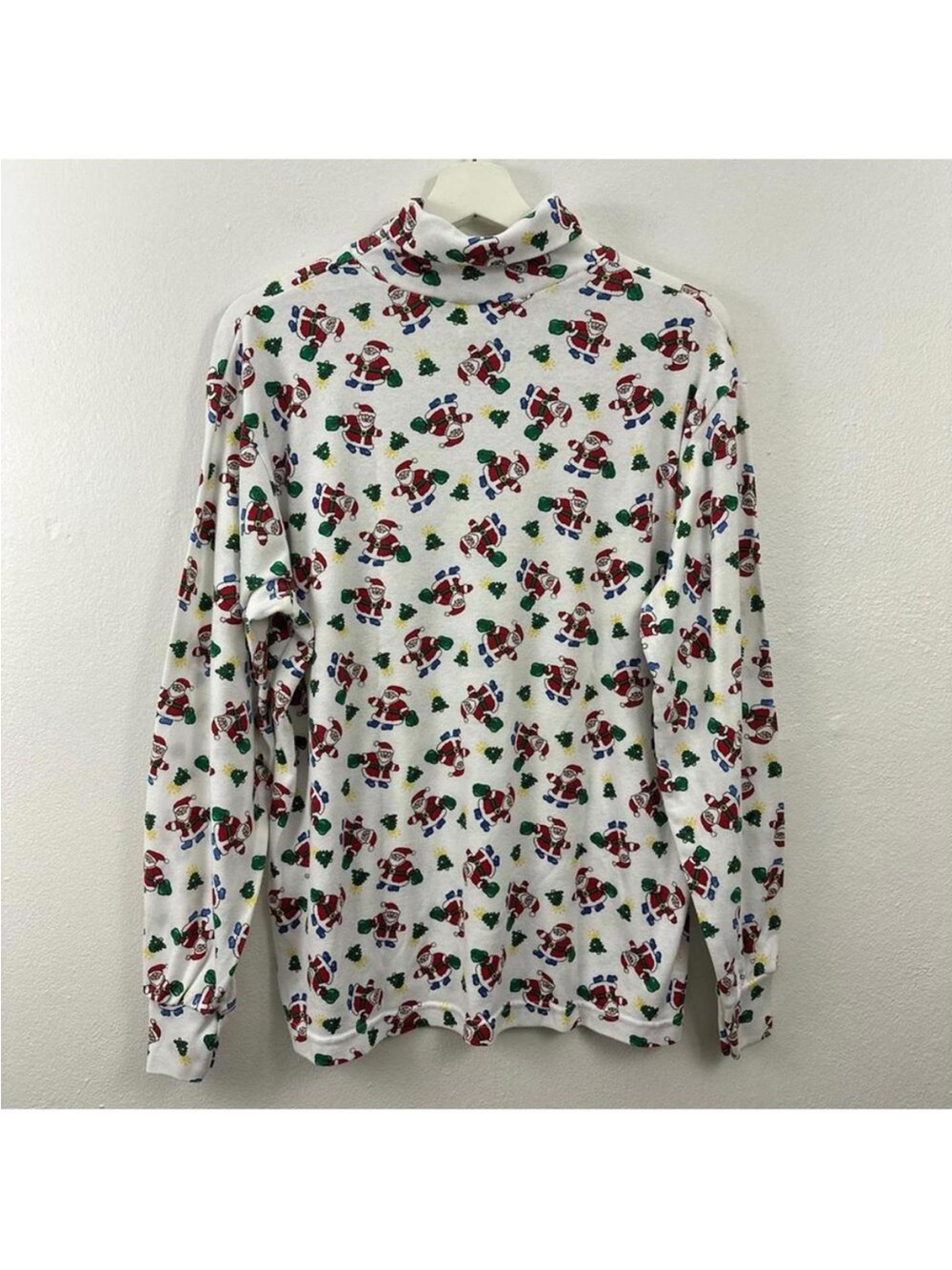 Vintage Holiday Time Women’s Santa Klaus Turtleneck Long Sleeve Size XL - Picture 2 of 4